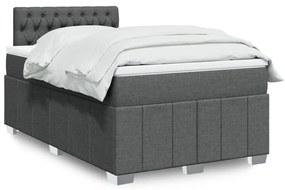 Giroletto A Molle Con Materasso Grigio Scuro 120x200 Cm Tessuto /
