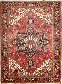 Heriz Tappeto 290x220 Rosso (Iran) Annodato A Mano