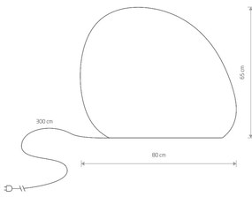 Nowodvorski Lighting Lampada da esterno Stone L, 80 x 65 cm, bianco, plastica, IP44