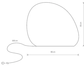 Nowodvorski Lighting Lampada da esterno Stone L, 80 x 65 cm, bianco, plastica, IP44