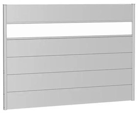 Frangivista con vetro in acciaio metallizzato alluminio BIOHORT L 194 x H 137 cm, spessore 44 mm