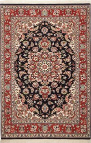 Isfahan Tappeto 110 x 160 Blu (Iran) Annodato A Mano