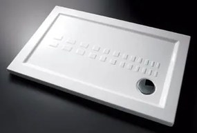 Piatto doccia rettangolare 70 x 120 slim cm H 5,5 cm porcellana antiscivolo bianco
