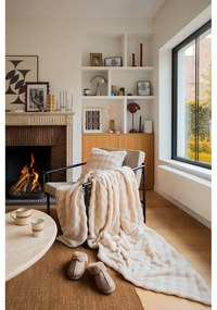 Coperta avorio in micropile 150x200 cm Wave – Tiseco Home Studio