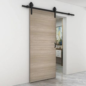 Porta scorrevole reversibile Swin in mdf marrone, L 93 x H 212 cm, con binario Rodeo