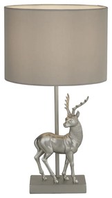 Lampada Da Scrivania Contemporanea Stag Policarbonato Argento Grigio 1 Luce E27