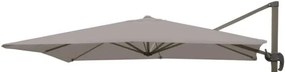 Ombrellone a Braccio Deluxe 4x4 m – Struttura in Alluminio Rotante, Telo 250g Tortora