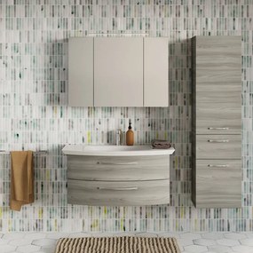 Mobile da bagno sospeso sotto lavabo L 99 x H 48 x P 46.2 cm grigio, 2 cassetti PELIPAL Cassca