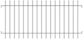 Recinzione Linear in ferro L 197 x H 93 x P 3 cm