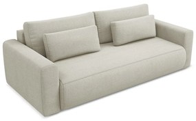 Divano beige allungabile/con contenitore 238 cm Kapua – Makamii