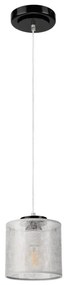 Lampada a sospensione con cavo ROSA 1xE27/60W/230V nero/grigio
