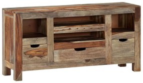 Credenza grigia 100x30x50 cm in legno massello di sheesham