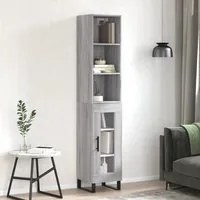 Credenza Grigio Sonoma 34,5x34x180 cm in Legno Multistratocod mxl 125488