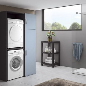 Colonna per lavabo Desi H 200 x P 51 cm in truciolare blu e grigio / argento