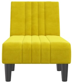 Chaise longue in velluto giallo