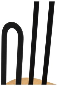 Portarotolo da cucina verticale nero/di colore naturale in metallo – Casa Selección