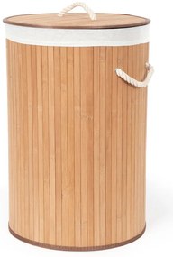 Cesto per la biancheria in bambù rotondo - Compactor