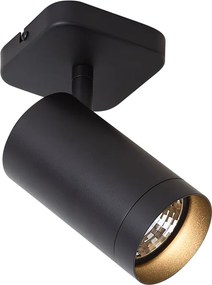 Plafoniera moderna nera GU10 70mm - Jeana Luxe