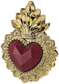 BONGELLI PREZIOSI cuore ex voto bianco e oro 9 x 12 h