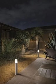 Paletto pou-83 colore silver h.80cm 1 luce attacco e27 ip44