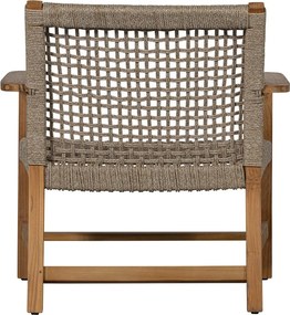 Sedia da giardino in legno di colore beige e naturale Copper - Exotan