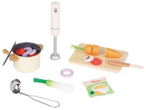 Set di alimenti per preparare la zuppa