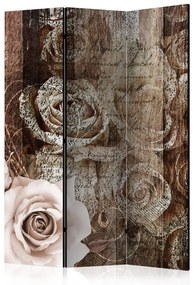 Paravento Old Wood &amp; Roses [Room Dividers]