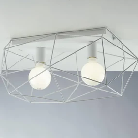 Plafoniera design Abraxas 2 x E27 bianco 60 cm x 30 cm