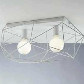 Plafoniera design Abraxas bianco IP20, 2XE27