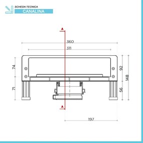 Scarico doccia a parete 35 cm con cover acciaio inox cromato e scarico incluso