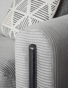 Divano grigio chiaro allungabile/con contenitore e rivestimento in velluto a coste 244 cm Arcadova – ELTAP