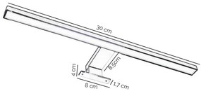 ONLI-Illuminazione a LED per specchi da bagno NEMO LED/4,5W/230V 4000K 30cm IP44 cromo lucido