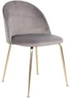 Set 2 Sedie Geneve, Grigio, Velluto, 52x51x78 cm, EPIKASA