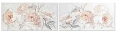 Quadro DKD Home Decor 120 x 3 x 60 cm Fiori Shabby Chic (2 Unità)