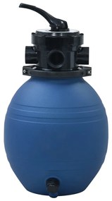 Filtro a Sabbia per Piscine Valvola a 4 Posizioni Blu 300 mm