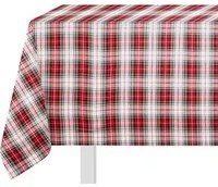 Tovaglia natalizia tartan 140x320 cm bianco