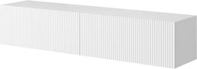 Mobile TV Sospeso 140 Cm Cannettato 2 Ante Bianco Opaco Bali