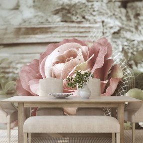 Carta da parati – Rose vintage eleganti