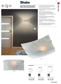 Redo 05-812 - Plafoniera SHAKE 1xE27/42W/230V 29,5x29,5 cm bianca