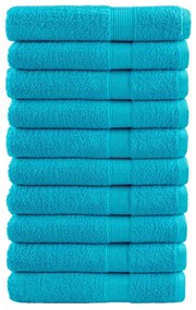 Asciugamani Solund 10 Pz Turchese 100x200 Cm 600 G/m² /
