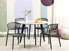 Set di 4 sedie da pranzo nero GELA Beliani