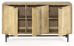 Cassettiera di colore naturale in mango massiccio 150x85x40 cm Mundra – MOME