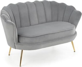 Divano fisso Amorinito XL in velluto grigio