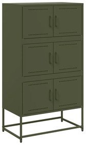 Credenza verde oliva 68,5x38,5x123,5 cm in acciaio