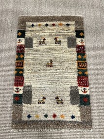 Gabbeh Tappeto 40 x 60 Beige (Iran) Annodato A Mano