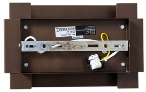 Applique da parete industriale bronzo scuro 2 luci - Coen