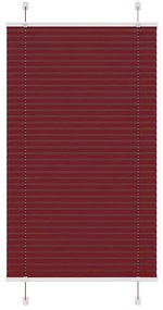 Tenda Plissettata Rosso Bordeaux 75x150 Cm Larghezza Tessuto /