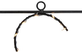 Lampada da parete natalizia nera XMAS con LED e timer IP44 - Yoro