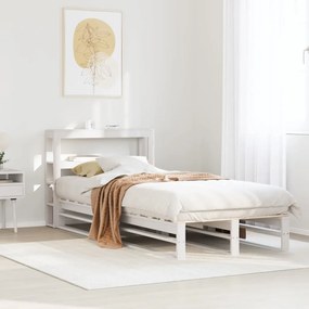 Giroletto Senza Materasso Bianco 100x200 Cm Legno Massello Pino /