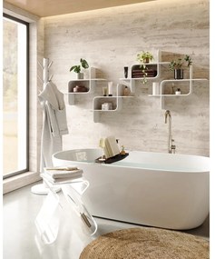 Scaffale a castello bianco in legno di gomma 62 cm Montage - Umbra